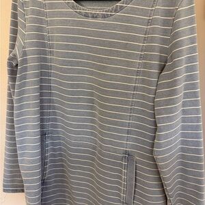 Pure Jill Striped Gray Women's Sweatshirt